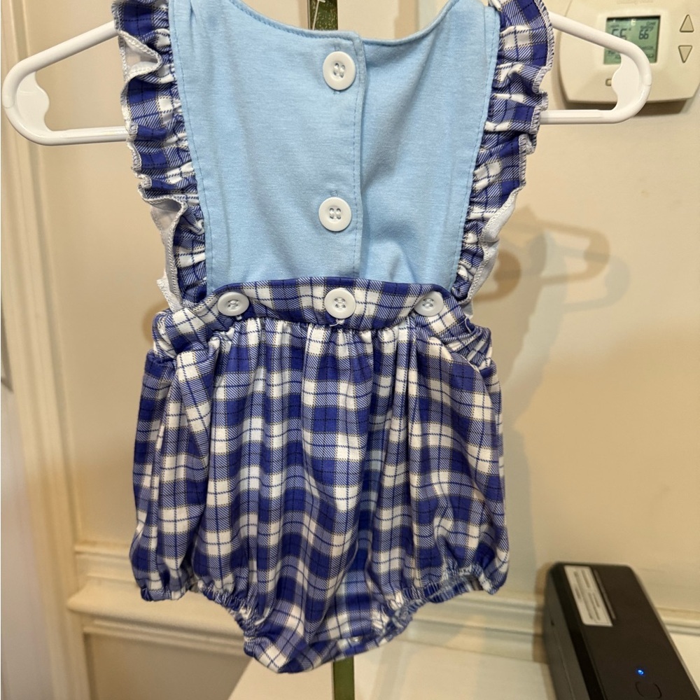 Blue Plaid Kids One Piece - Picture 7 of 9
